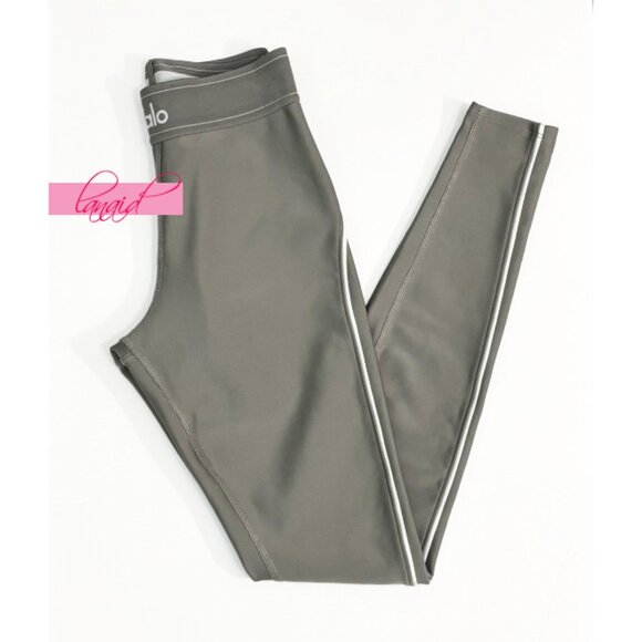Alo Airlift High-Waist Suit Up Leggings Sterling Steel Grey Hi-Rise Tights Pants - Picture 7 of 12